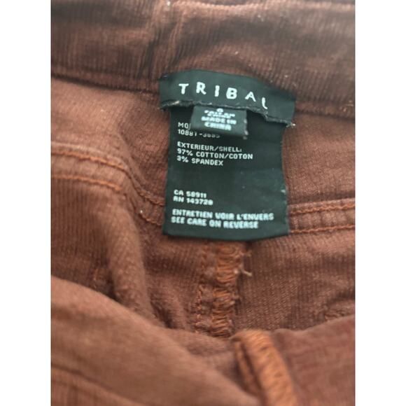 Tribal Women's Corduroy Pants in Rust - Picture 6 of 7